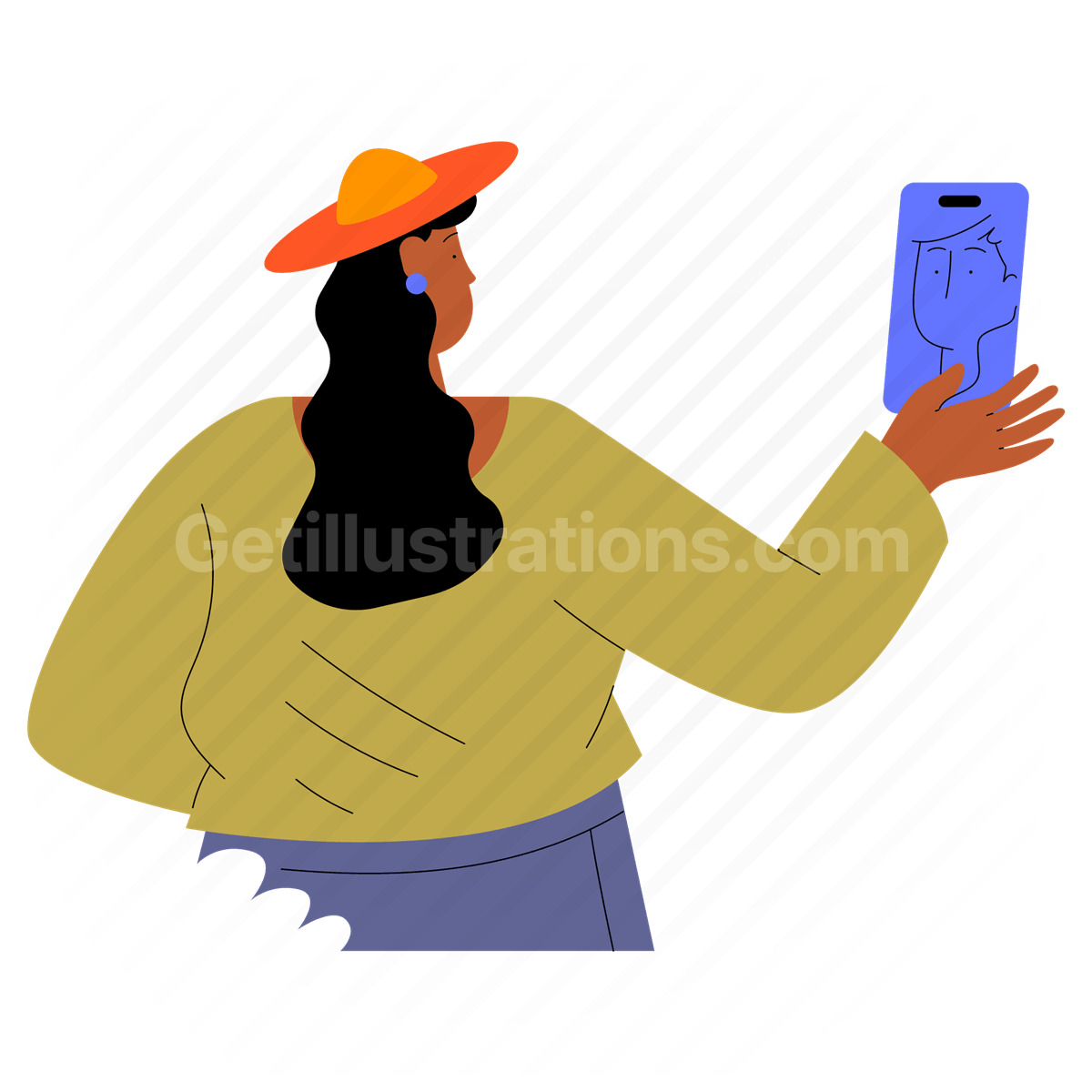 Social Media and Communication  illustration preview image